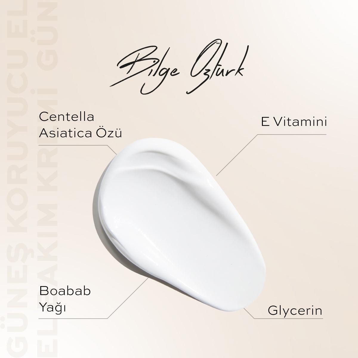 GÜNEŞ KORUYUCU EL BAKIM KREMİ GKF30 50ML / SUN SHIELD HAND CARE CREAM SPF30