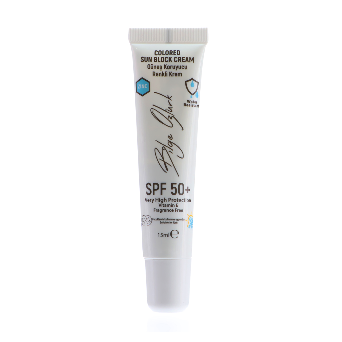 RENKLİ GÜNEŞ KORUYUCU KREM BEYAZ GKF50+ 15ML / COLORED SUN BLOCK CREAM WHITE SPF50+