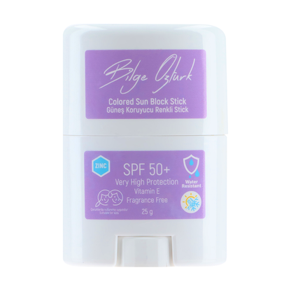 STICK RENKLİ GÜNEŞ KORUYUCU MOR GKF50+ 25G / COLORED SUN BLOCK STICK PURPLE SPF 50+