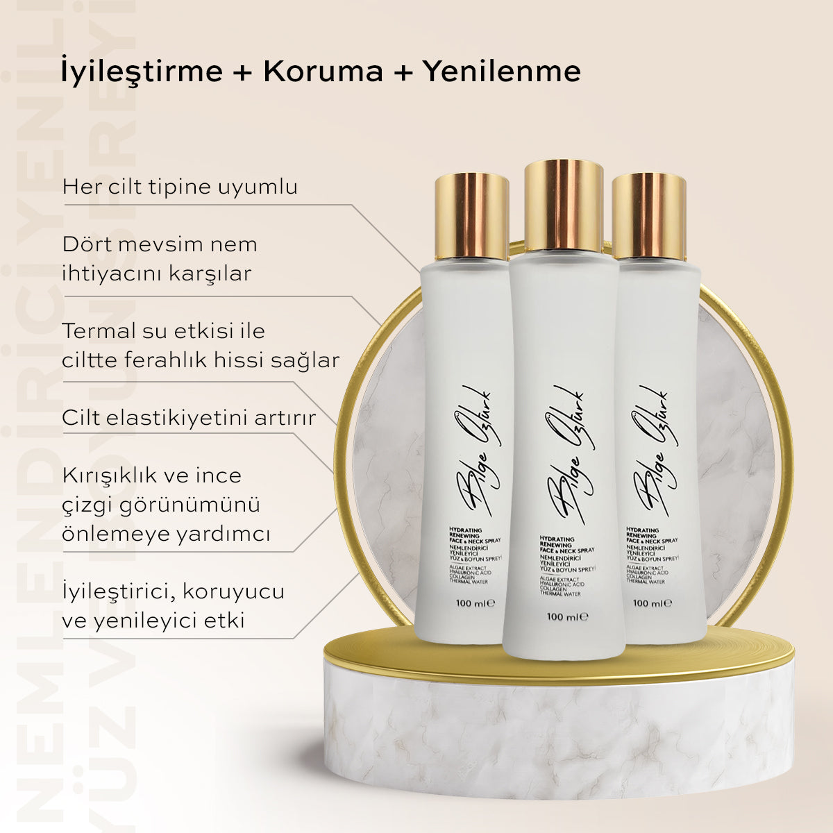 Nemlendirici Yenileyici Yüz ve Boyun Spreyi 100 ml